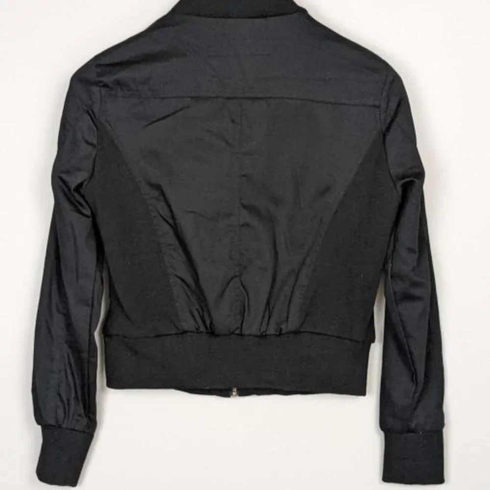 Miss London Woman's Jacket, Black, Juniors Size XL, Zip Up - Picture 2 of 8